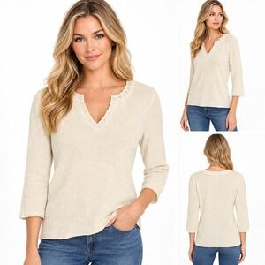 Vintage Himalaya Cashmere Silk Blend Nepal Handcrafted Luxury Sweater Womens S
